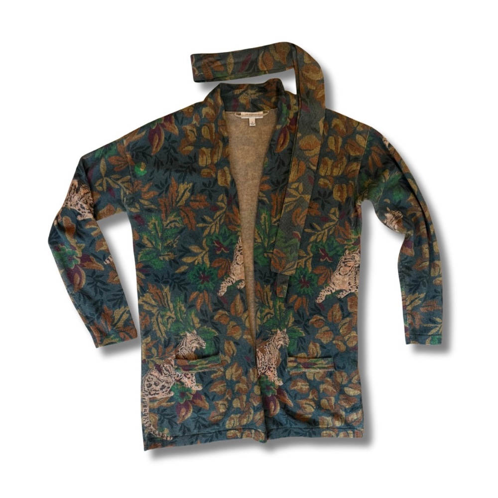 Johnny Was Multicolor Patterned Cardigan - image 1